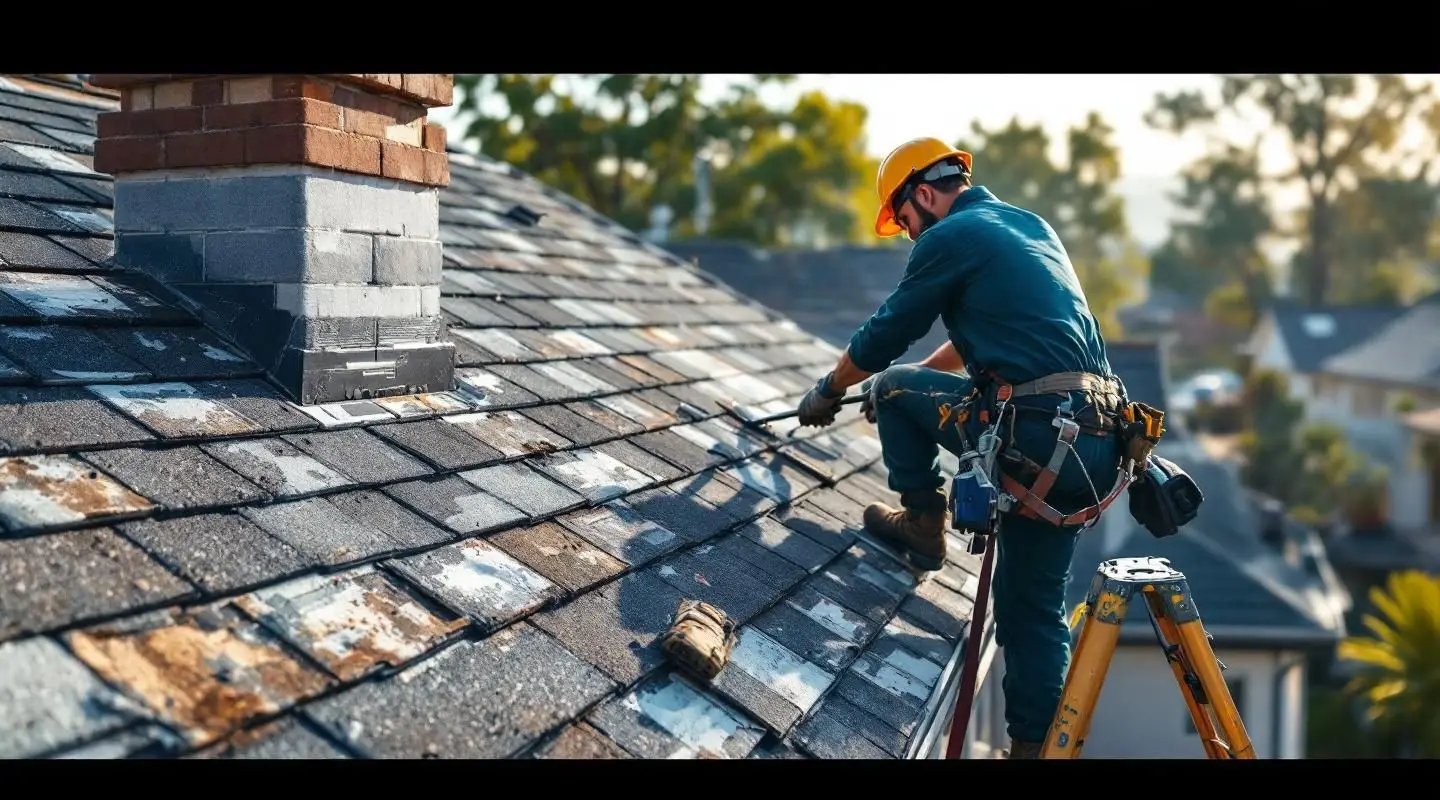 Commercial roofing crew installing architectural composition shingles on a multi-family facility in Louisville.